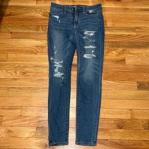 American Eagle Outfitters High Rise Distressed Jeggings